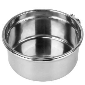 Stainless Steel Dog Bowl Pets Hanging Food Bowl Detachable Pet Cage Food Water Bowl With Clamp Holder (Option: eederS)