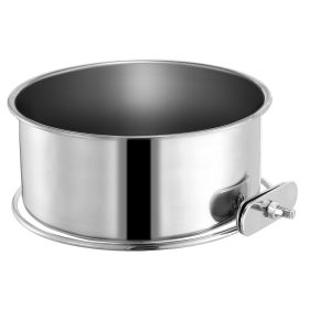 Stainless Steel Dog Bowl Pets Hanging Food Bowl Detachable Pet Cage Food Water Bowl With Clamp Holder (Option: eederL)