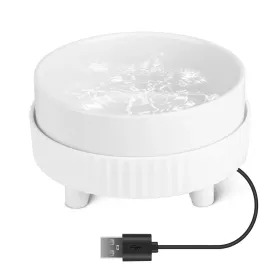 Heated Water Bowl For Dogs And Cats Ceramic Heated Pet Water Bowl Food Warmer USB Powered Thermal Pet Bowl Provide Fresh Non Freezing Drinkable W (Option: 1Bowl)